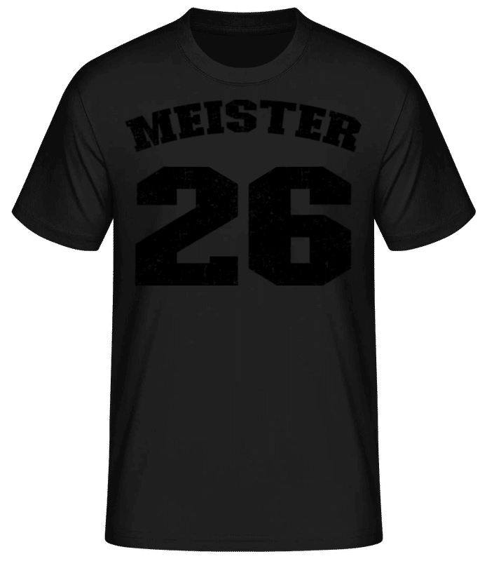 Vorschau: Meister 24 - Männer Basic T-Shirt - Schwarz - Vorne
