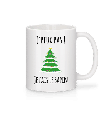 Je Fais Le Sapin - Mug en céramique blanc - Blanc - Devant