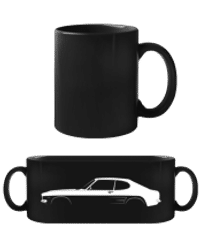 'Ford Capri Mk I' Silhouette - Taza negra - Negro - delante