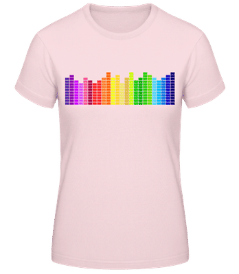 Regenbogen Soundbars - Frauen T-Shirt B&C - Rosa - Vorne