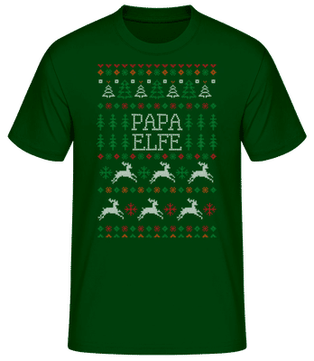 Papa Elfe - T-shirt standard Homme - Vert bouteille - Devant