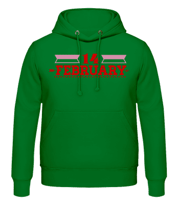 14 February Valentine - Men's Hoodie - Kelly green - Front