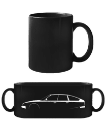 'Citroen CX' Silhouette · Black Mug