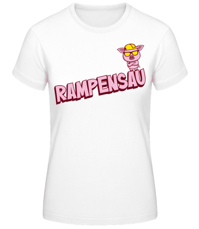 Vorschau: Rampensau - Frauen Basic T-Shirt - Weiß - Vorne