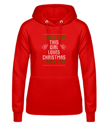 This Girl Loves Christmas - Dámska mikina - Červená - Predné