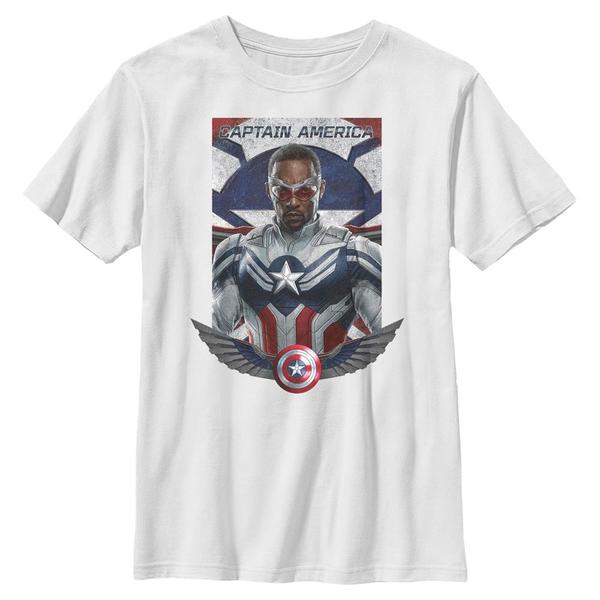 Marvel - Falcon et le soldat de l'hiver - Captain America Falcon In Flight - Enfant T-shirt - Blanc - Devant