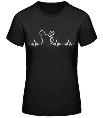 Herzschlag Katze · Frauen Basic T-Shirt