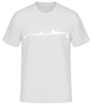 'Opel Speedster' Silhouette - Pánske basic tričko - Melírovo šedá - Predné