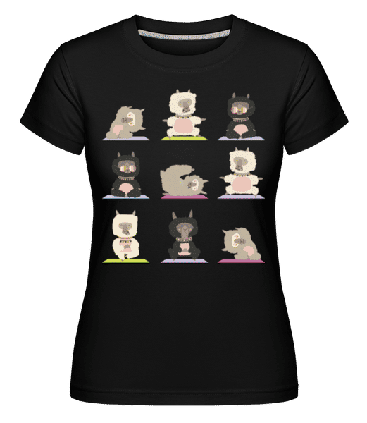 Aperçu:  Lama-yoga - T-shirt Shirtinator femme - Noir - Devant