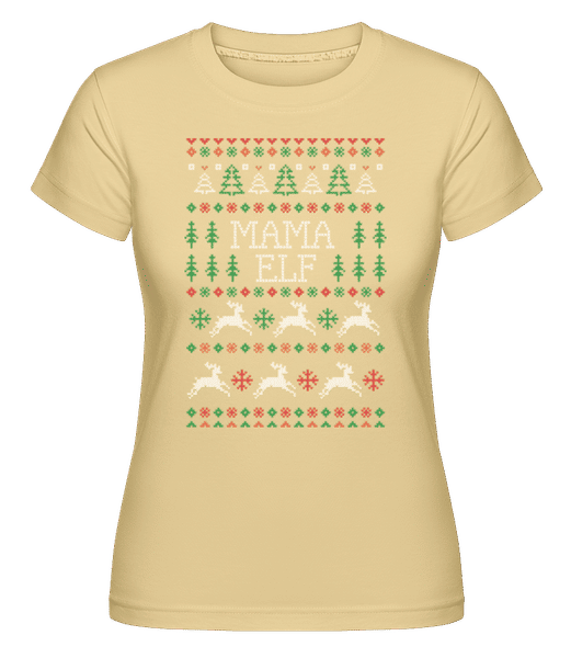 Aperçu: Mama Elf -  T-shirt Shirtinator femme - Jaune - Devant