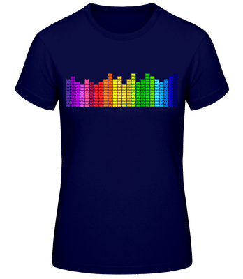 Regenbogen Soundbars - Frauen T-Shirt B&C - Marine - Vorne