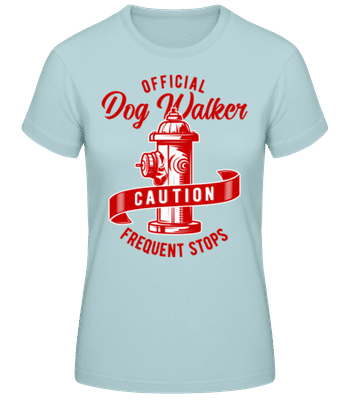 Oficiálne Dog Walker - Dámske tričko B&C - Mätová zelená - Predné