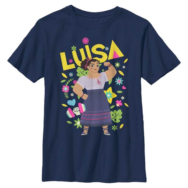 Aperçu: Disney - Encanto - Luisa Cutout - Enfant T-shirt - Bleu marine - Devant