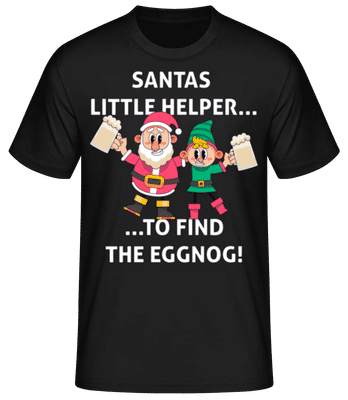 Santas Little Helper - Men's Basic T-Shirt - Black - Front