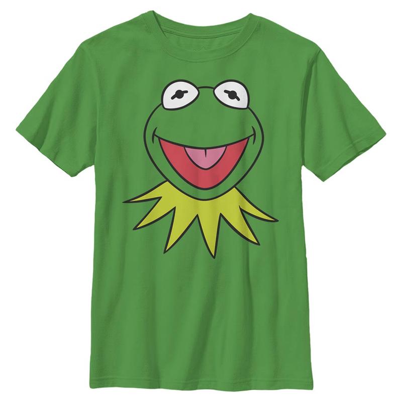 Preview: Disney Classics - Muppets - Kermit Big Face - Kids T-Shirt - Kelly green - Front