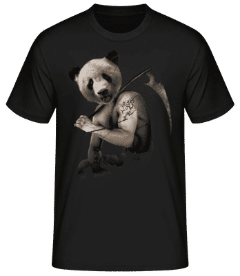 Scythe Panda - Camiseta básica para hombre - Negro - delante