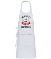 Hier Grillt Der Chef Persoenlich - Profi Kochschürze - Weiß - Vorne