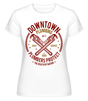 Downtown Plumbing -  T-shirt Shirtinator femme - Blanc - Devant