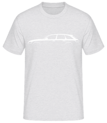 'Audi A4 Avant (B8)' Silhouette - T-shirt standard Homme - Gris chiné - Devant