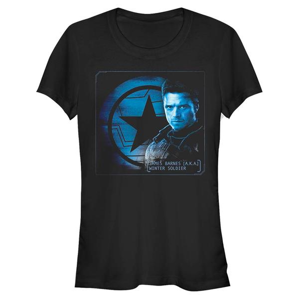 Aperçu: Marvel - Falcon et le soldat de l'hiver - Bucky Barnes Shield - Femme T-shirt - Noir - Devant Aperçu: Marvel - Falcon et le soldat de l'hiver - Bucky Barnes Shield - Femme T-shirt - Noir - Devant