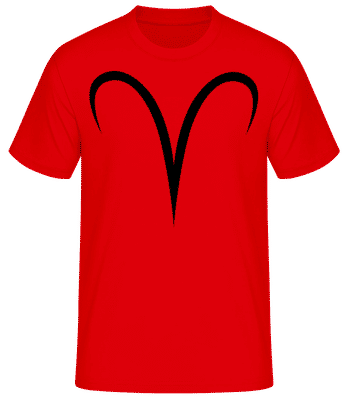 Abstraktné znamenie Barana - Pánske basic tričko - Červená - Predné