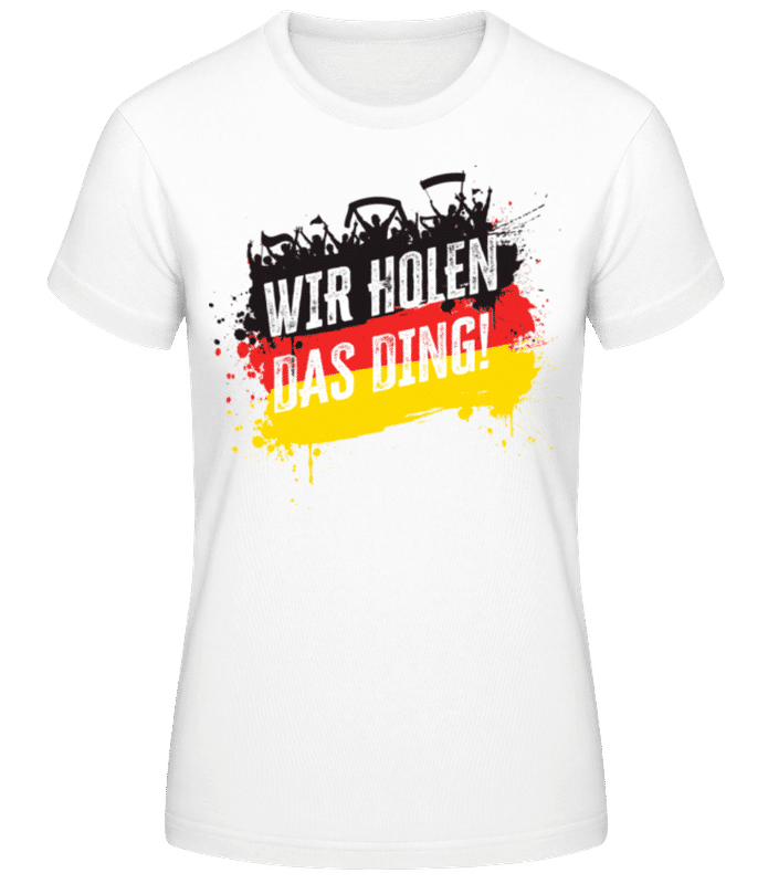 Vorschau: Wir Holen Das Ding - Frauen Basic T-Shirt - Weiß - Vorne