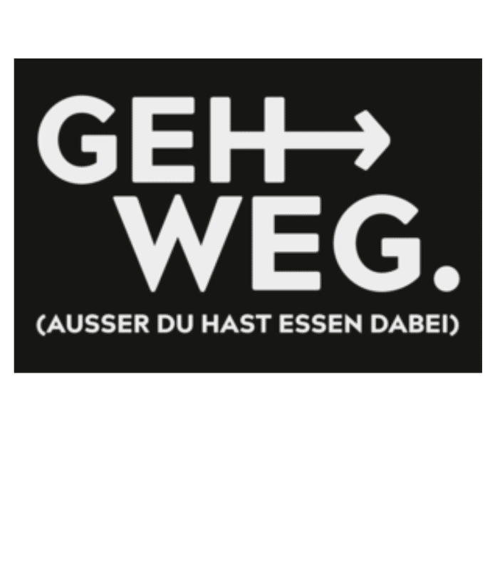 Vorschau: Geh Weg Ausser Du Hast Essen - Fußmatte - Weiß - Vorne