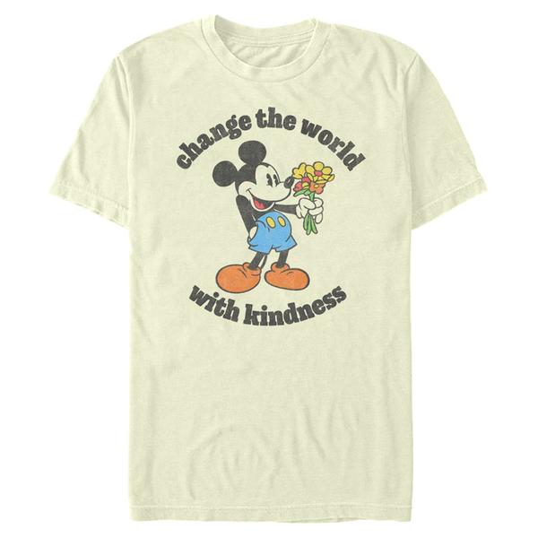 Aperçu: Disney Classics - Mickey Mouse - Mickey Kindness - Homme T-shirt - Crème - Devant