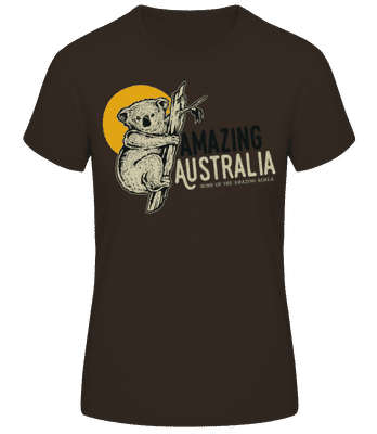 Koala Amazing Australia - T-shirt standard Femme - Marron - Devant
