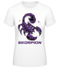 Mecha Roboter Sternzeichen Skorpion - Frauen Basic T-Shirt - Weiß - Vorne