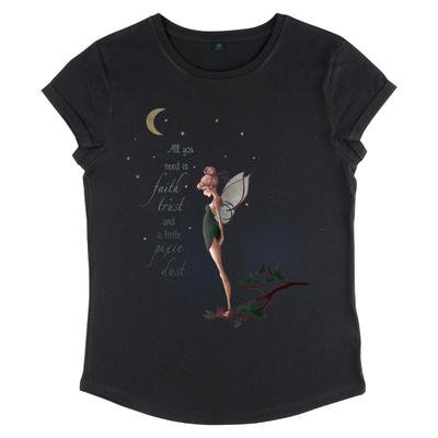 Disney - Peter Pan - Tink Fall - Dámske Tričko - Čierna - Predné