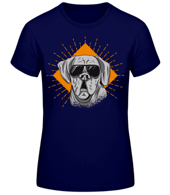 Sunglasses Dog - Dámske basic tričko - Namornícka modrá - Predné