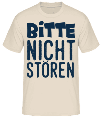 Bitte Nicht Stören - Männer Basic T-Shirt - Creme - Vorne