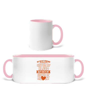 My Sister By Heart - Two-toned Mug - White / Pink - Front