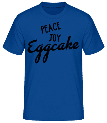 Peace Joy Eggcake - Männer Basic T-Shirt - Royalblau - Vorne