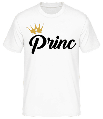 Princ - Pánske basic tričko - Biela - Predné