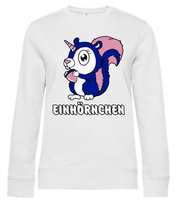 Einhörnchen - Frauen Standard Pullover - Weiß - Vorne
