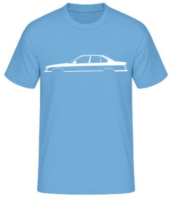 'BMW M5 E34' Silhouette - Männer Basic T-Shirt - Hellblau - Vorne