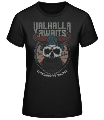 Scandinavian Vikings - Frauen Basic T-Shirt - Schwarz - Vorne