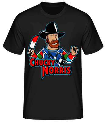 Chucky Norris - Pánské basic tričko - Černá - Napřed