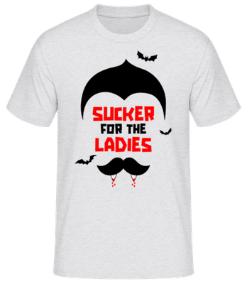 Sucker For The Ladies - Männer Basic T-Shirt - Grau meliert - Vorne