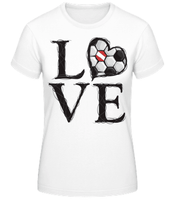 Fußball Liebe Österreich - Frauen Basic T-Shirt - Weiß - Vorne