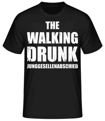 JGA The Walking Drunk - Männer Basic T-Shirt - Schwarz - Vorne