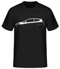'Ford Fiesta ST Mk VII' Silhouette - T-shirt standard Homme - Noir - Devant