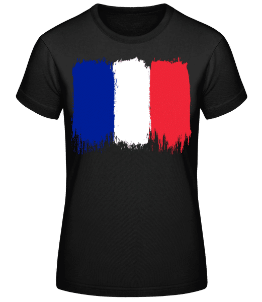 Aperçu: Drapeau France - T-shirt standard Femme - Noir - Devant