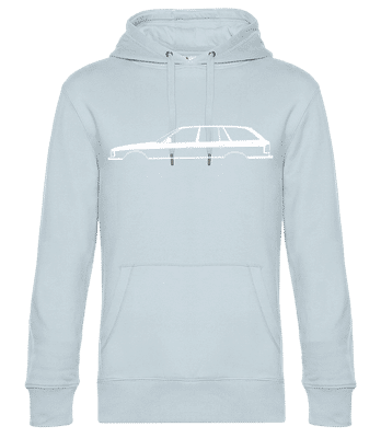 'BMW M5 Touring (E34)' Silhouette - Pánska štandardná mikina s kapucňou - Svetlo modrá - Predné