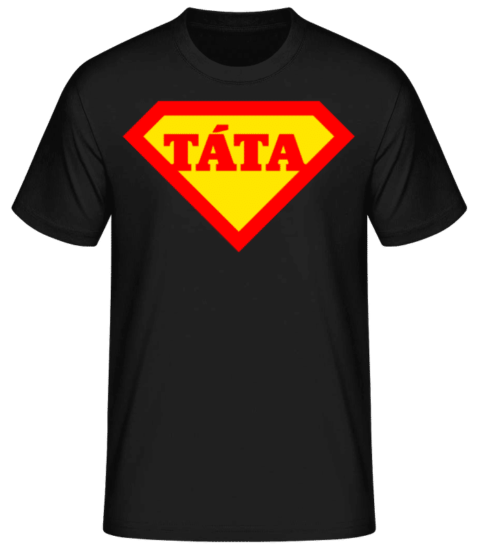 Náhled: Super Táta - Pánské basic tričko - Černá - Napřed