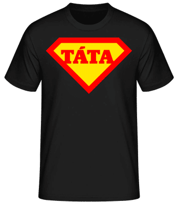 Super Táta - Pánské basic tričko - Černá - Napřed