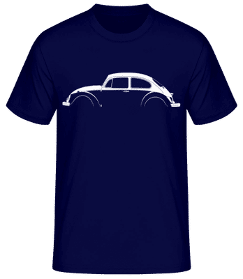 'Volkswagen Beetle 1968' Silhouette - T-shirt standard Homme - Bleu marine - Devant