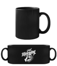 Good Morning - Black Mug - Black - Front